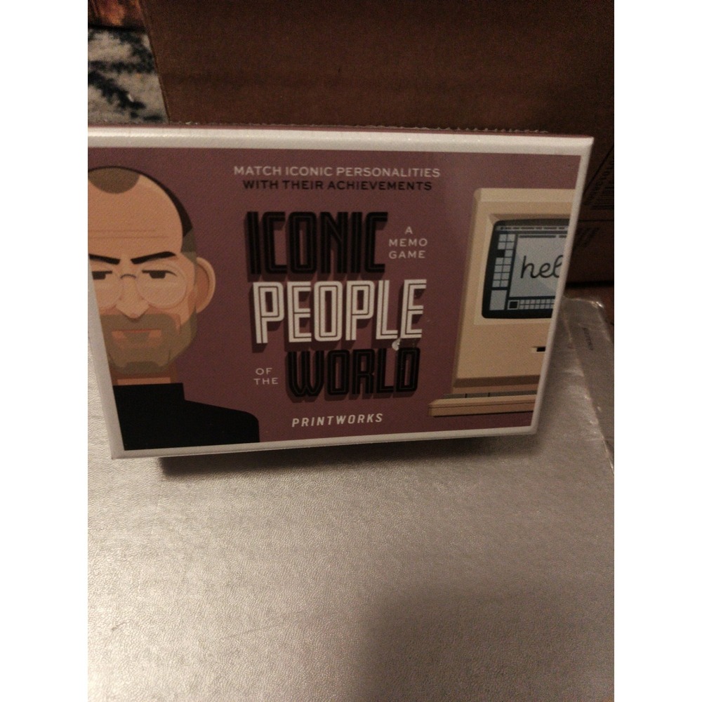 Printworks Iconic People Memo – Educational Memory Matching Card Game– SEALED!